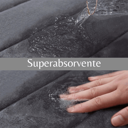 Kit de tapete para Banheiro Superabsorvente - 2x Mais Absorção